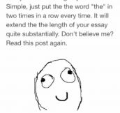 How To Extend The Length Of Your Essays