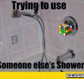 Trying To Use Someone Else’s Shower