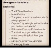 Dad’s Nicknames For The Avengers