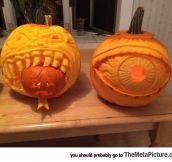 Family Pumpkin Carving Got A Little Competitive