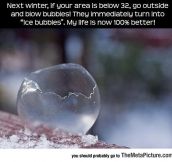 Unexpected Ice Bubbles