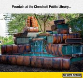 Cinncinati Public Library Fountain