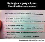 Little Girl Absolutely Nails Geography Test