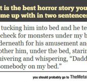 The Best Horror Story In Two Sentences