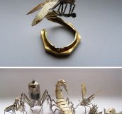 Tiny Insects Made Out Of Watch Parts