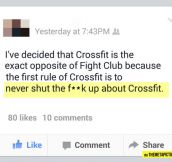 First Rule Of Crossfit