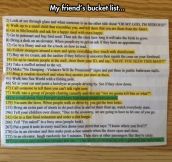 This Bucket List Focuses On The Important Things