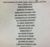 Can Your Brain Read This Text?