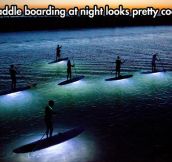 Paddle Boarding After The Sun Goes Down