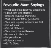 Favorite Mother Sayings