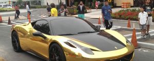 Solid Gold Ferrari