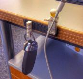 Clever Key And Cable Holder