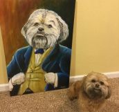 I Asked A Local Artist To Do A Painting Of My Dog