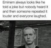 Eminem’s Serious Look