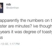 Numbers On The Toaster