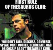 Rules Of Thesaurus Club