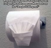 Toilet Paper Origami Master