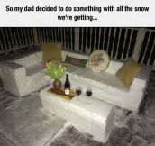 Comfy Snow Couch Set