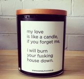 Nothing Says Love Like A Nice Candle