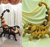 Wonderful Wooden Scorpion Chairs