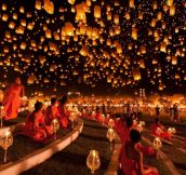 A lantern festival in Thailand