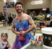 His niece was embarrassed to wear her princess costume to the movies. The Uncle didn’t like that..