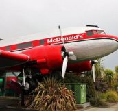 This McDonalds is inside an old plane!