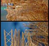 Fantastic City Made From Toothpicks