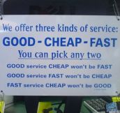 Three kinds of service