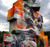 Awesome Graffiti Of Greek Gods On Containers