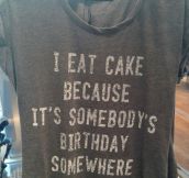 The Reason I Eat Cake
