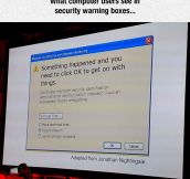 Security Warning Boxes