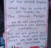 Jewish God insists…