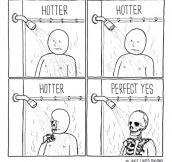 Showering During Winter
