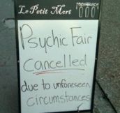Psychic Fair Gets Cancelled