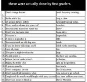 These Were Actually Answered By First Graders