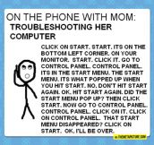 Helping Mom Over The Phone