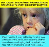 The 9 Yr. Old Girl Was Scared When A Man Approached Her As She Waited Alone For Her Step-Mom. But Then This Happened.