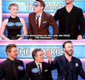 The Cast Of The Avengers Playing Family Feud