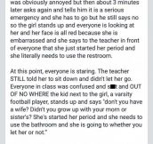 School Teacher Wouldn’t Let A Girl Visit The Bathroom. Girl Posts This FB Status In Outrage.