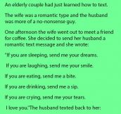 Elderly Couple Just Learned How To Text. Shortly After Husband Sends This Hilarious Text.
