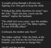 His Wife Told Him The Kid Wasn’t His As They Were Arguing About Divorce. But The Husband’s Reply Is Hilarious.