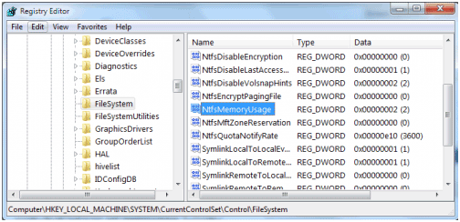 memory size3 How to: Increase The FileSystem Memory Cache Size To Speed Up Windows 7