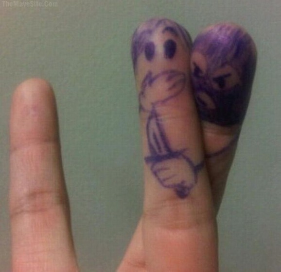 clip image0283 The Best Creative Drawings on Fingers