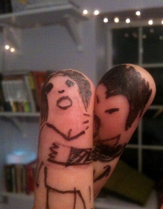 clip image0374 The Best Creative Drawings on Fingers