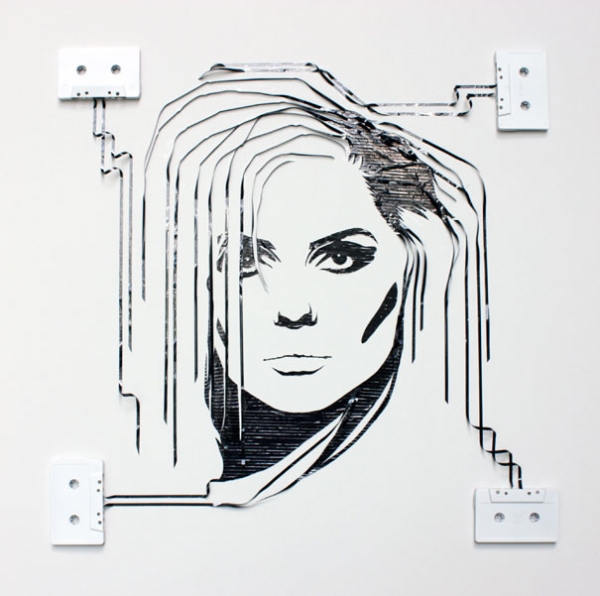 Debbie Harry Erika Simmons Creates Amazing Celebrity Portraits with Cassette Tapes (34 Pics)
