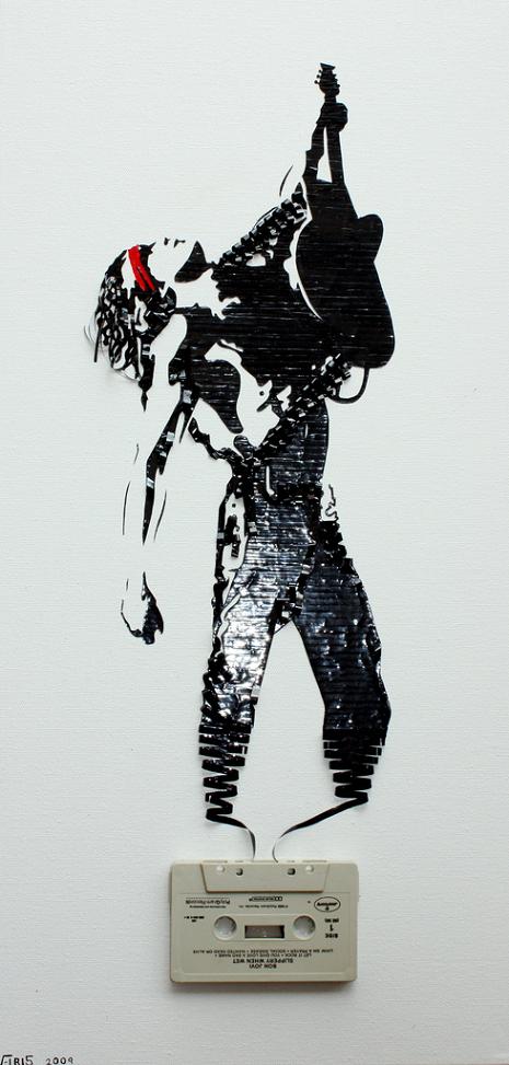 Jon Bon Jovi Erika Simmons Creates Amazing Celebrity Portraits with Cassette Tapes (34 Pics)