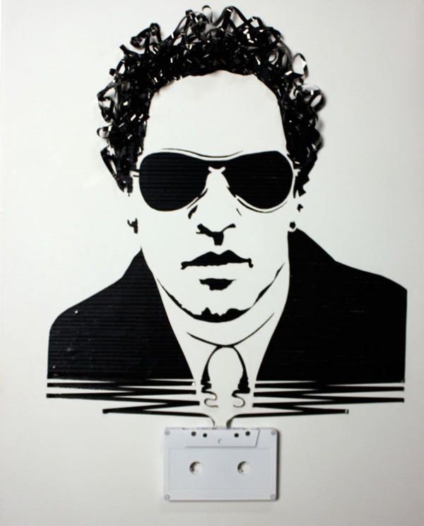Lenny Kravitz Erika Simmons Creates Amazing Celebrity Portraits with Cassette Tapes (34 Pics)