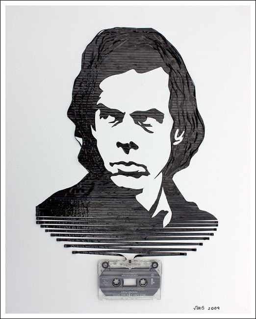 Nick Cave Erika Simmons Creates Amazing Celebrity Portraits with Cassette Tapes (34 Pics)