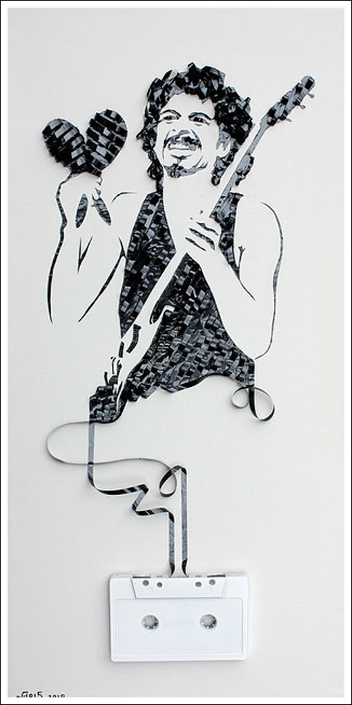 Santana Erika Simmons Creates Amazing Celebrity Portraits with Cassette Tapes (34 Pics)